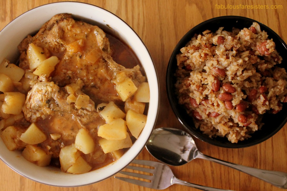Pollo Gisado with Red Beans & Rice
