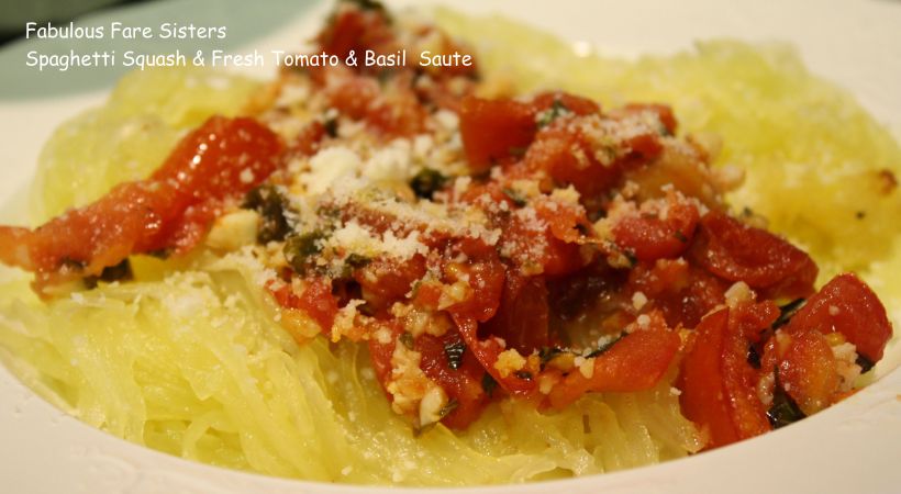 Spaghetti Squash & Fresh Tomato & Basil Saute
