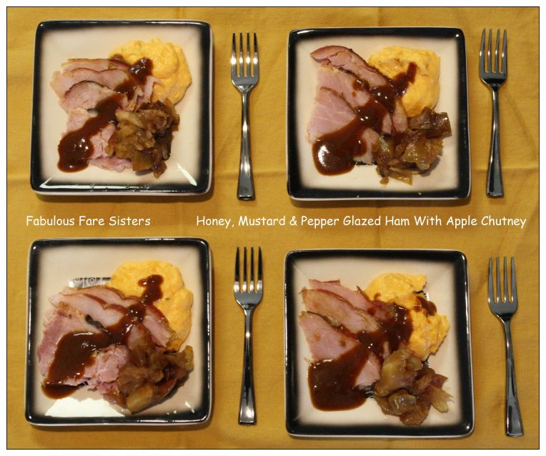Honey, Mustard &amp; Pepper Glazed Ham With Apple Chutney 5