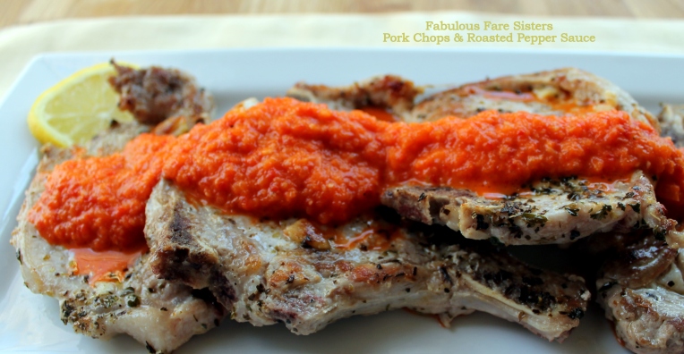 Pork Chops & Roasted Pepper Sauce