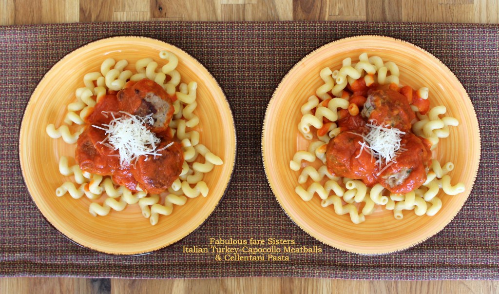 Italian Turkey-Capocollo Meatballs & Cellentani Pasta