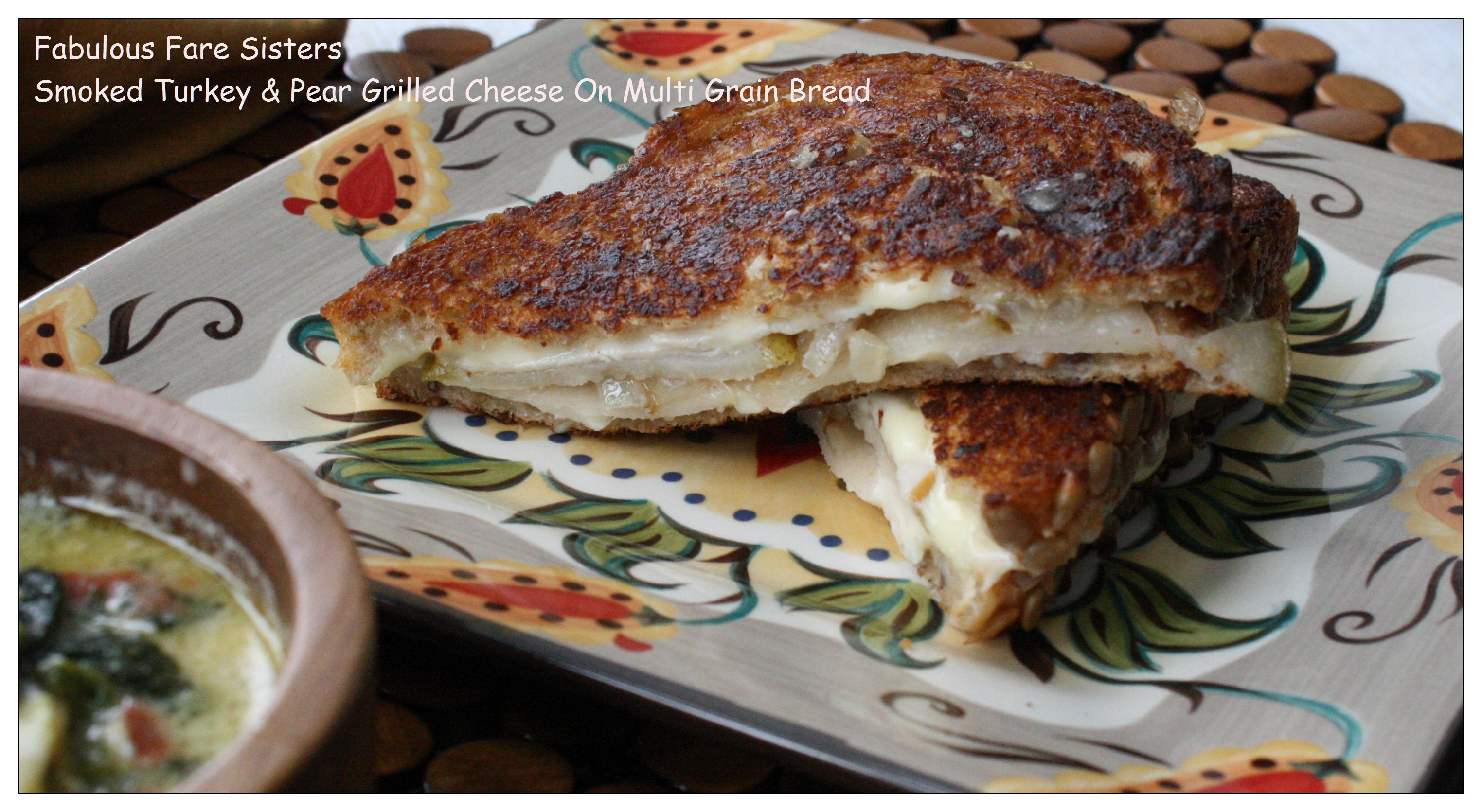 Smoked Turkey & Pear Grilled Cheese On Multi Grain Bread 4