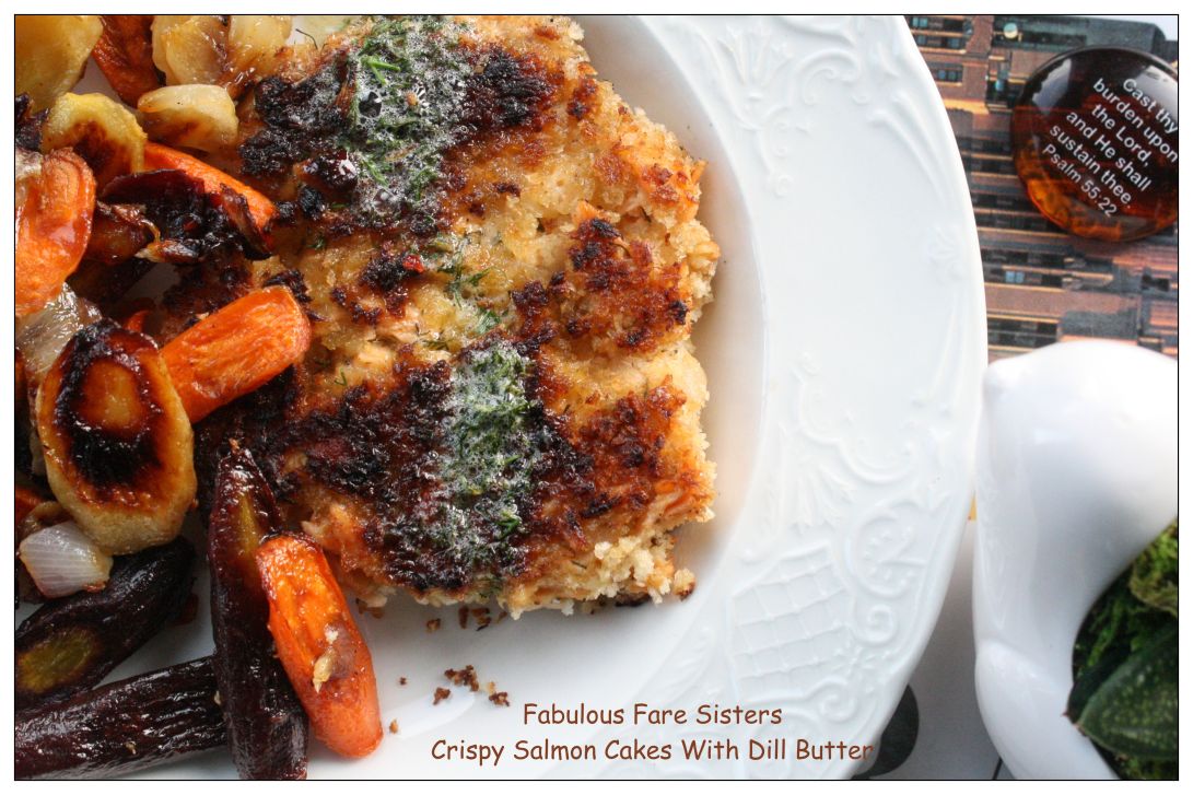 Crispy Salmon Cakes With Dill Butter 1