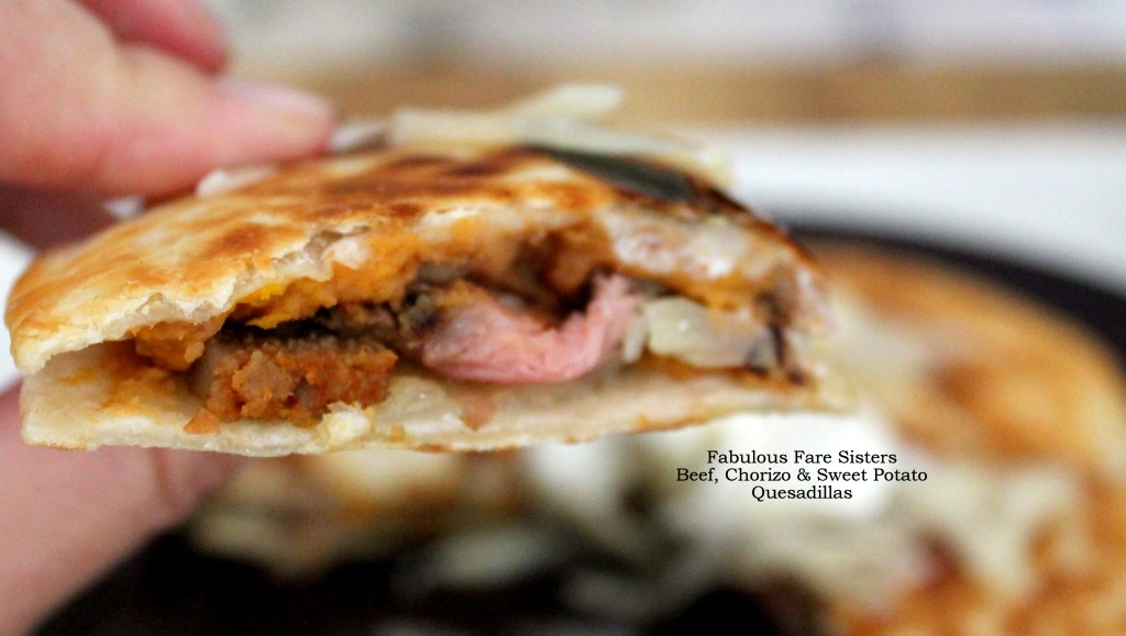 Beef, Chorizo & Sweet Potato Quesadillas
