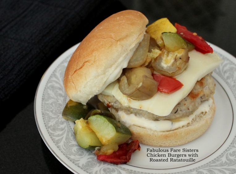 Chicken Burger with Roasted Ratatouille