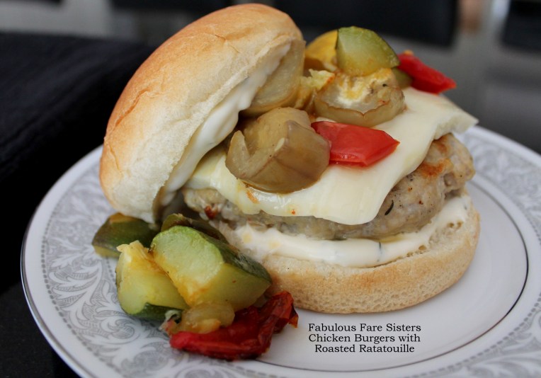 Chicken Burger with Roasted Ratatouille