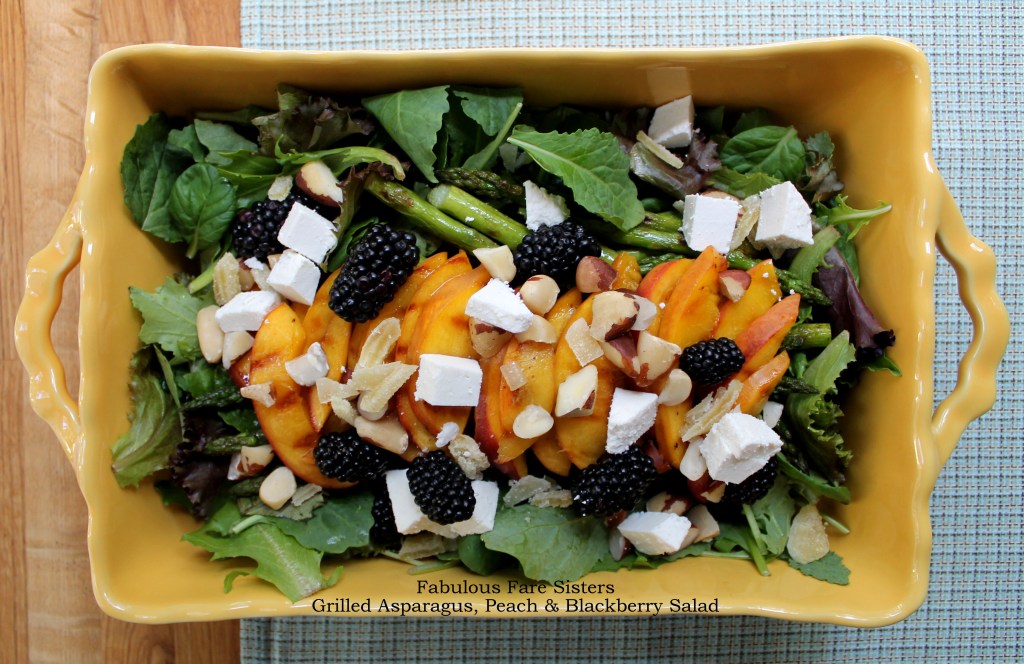 Grilled Asparagus, Peach & Blackberry Salad