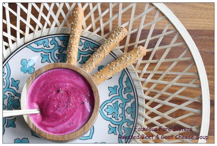 Roasted Beet &amp; Goat Cheese Soup 1
