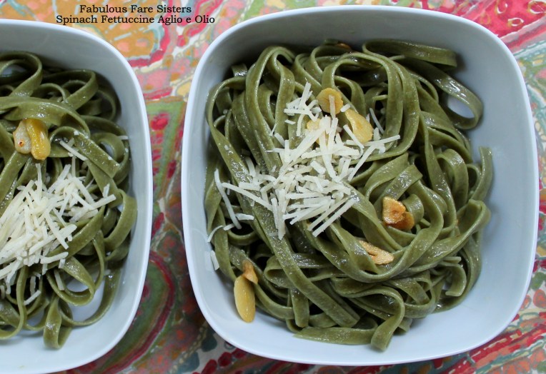 Spinach Fettuccine Aglio e Olio