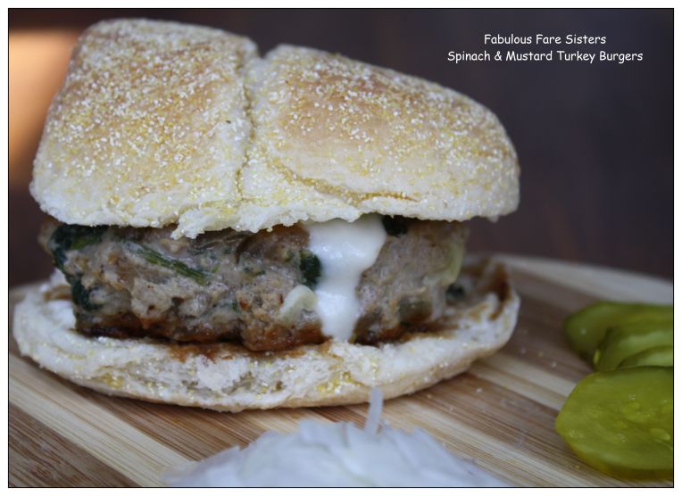 Spinach & Mustard Turkey Burgers