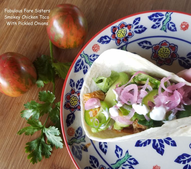 Smokey Chicken Taco With Pickled Onions