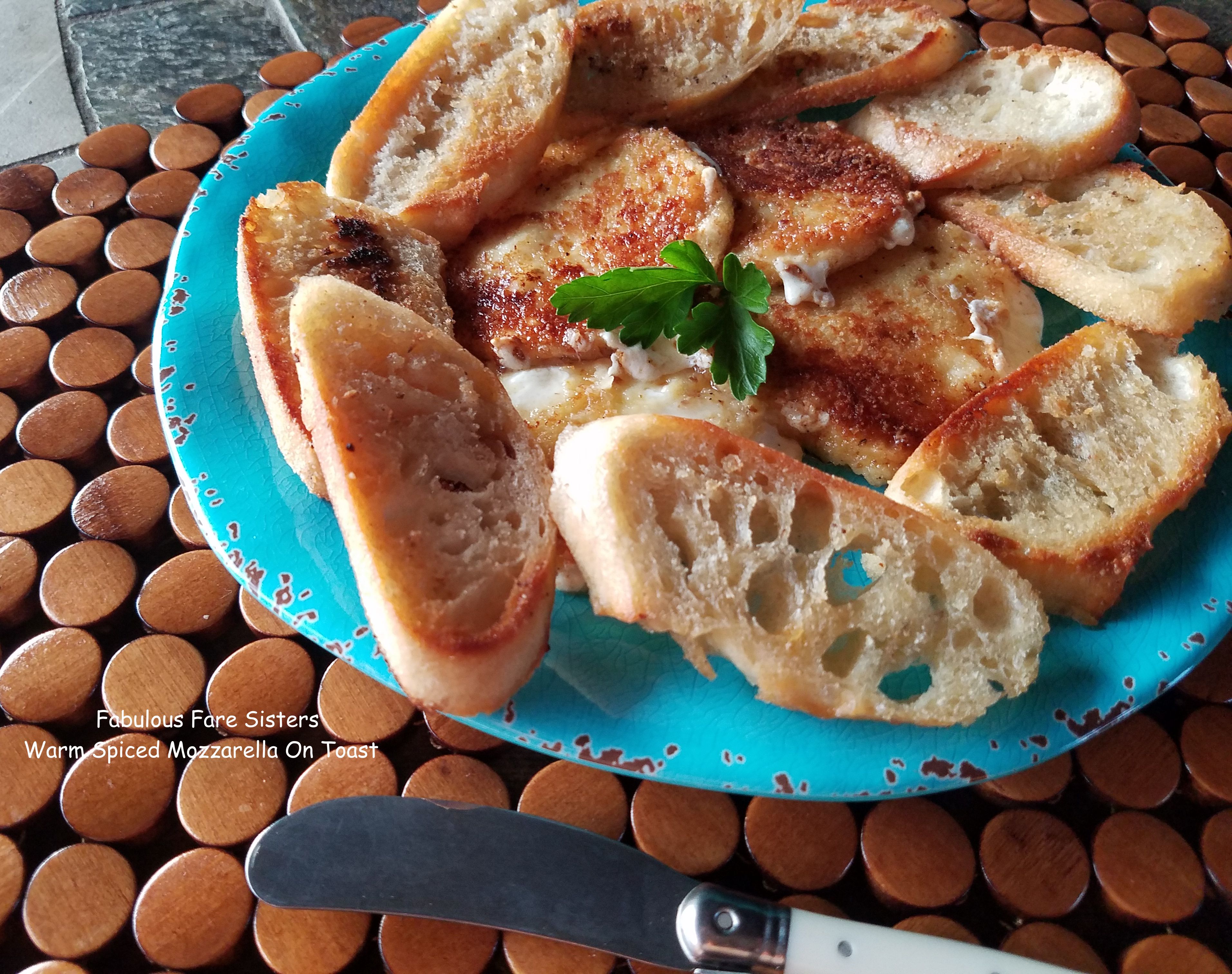 Warm Spiced Mozzarella On Toast