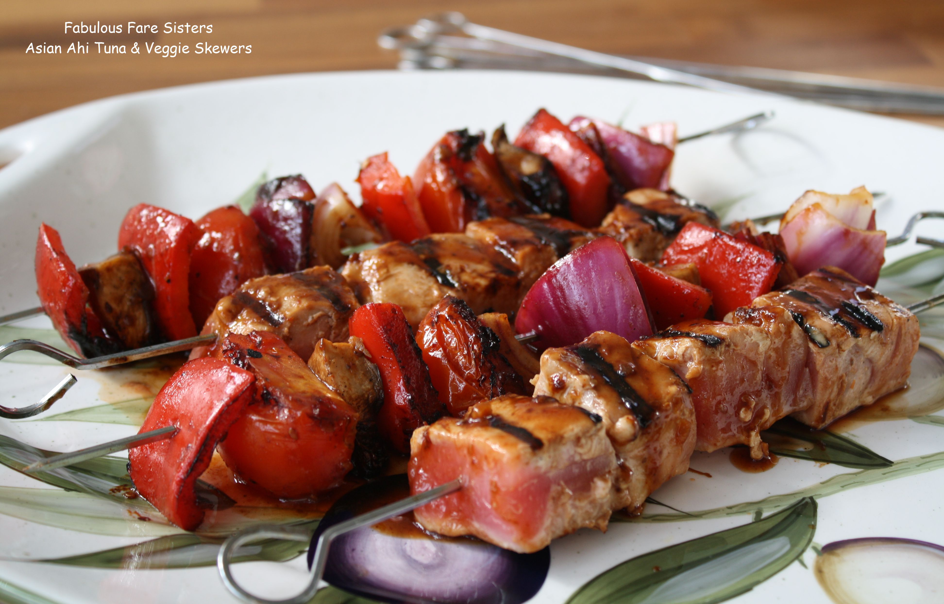 Asian Ahi Tuna & Veggie Skewers 1