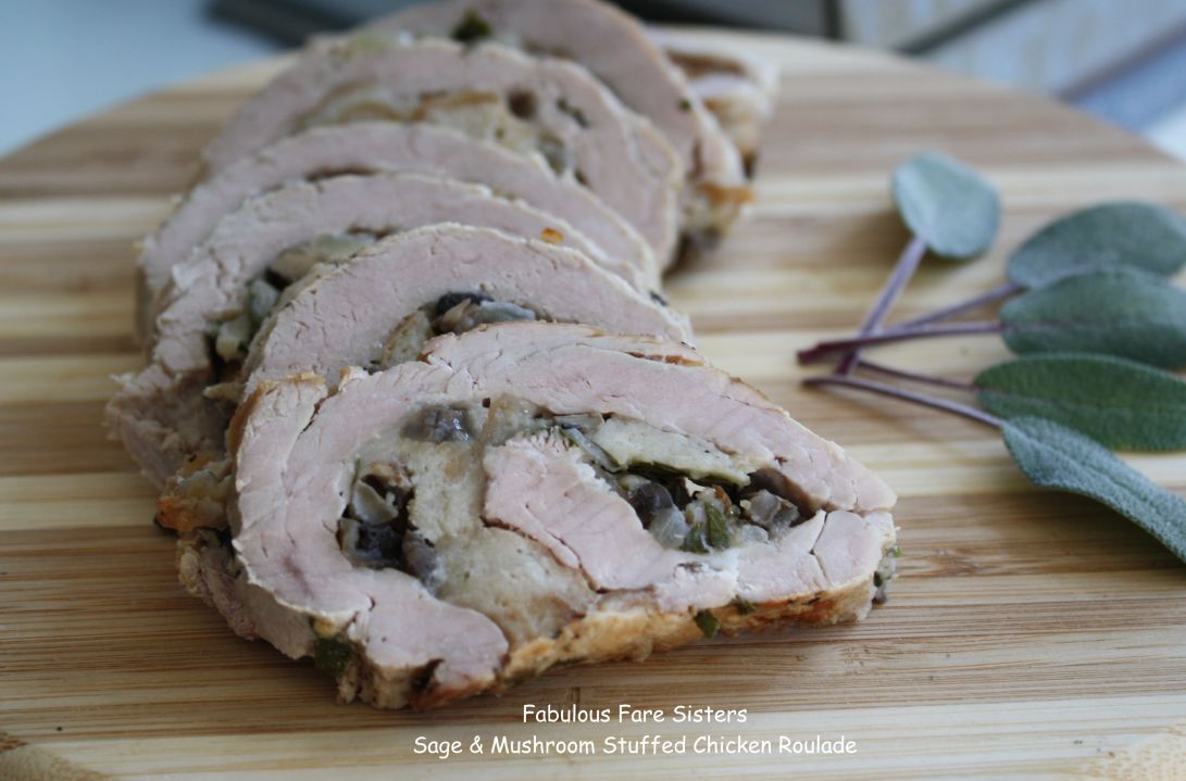 Sage & Mushroom Stuffed Chicken Roulade