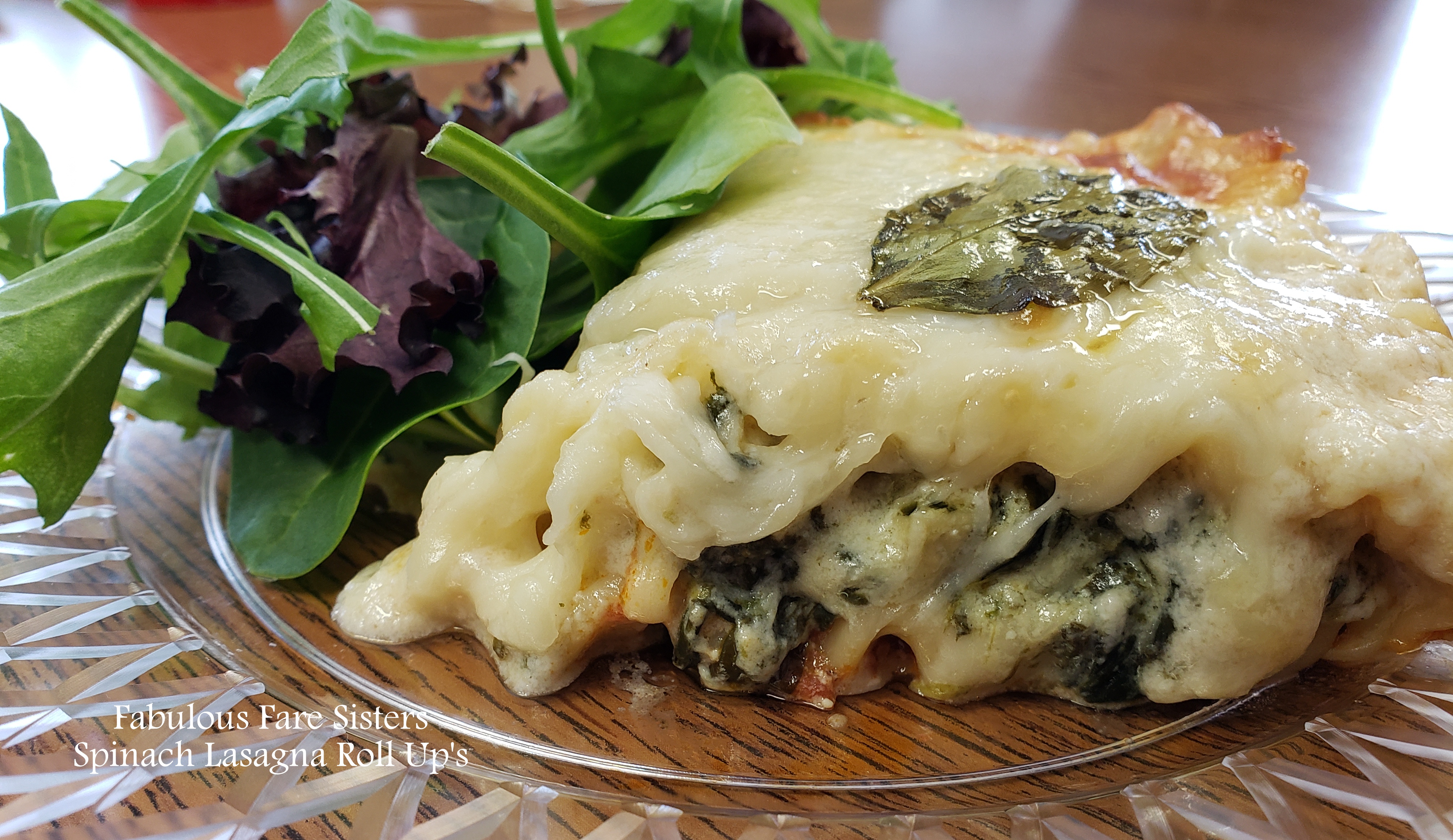 Spinach Lasagna Roll Up's