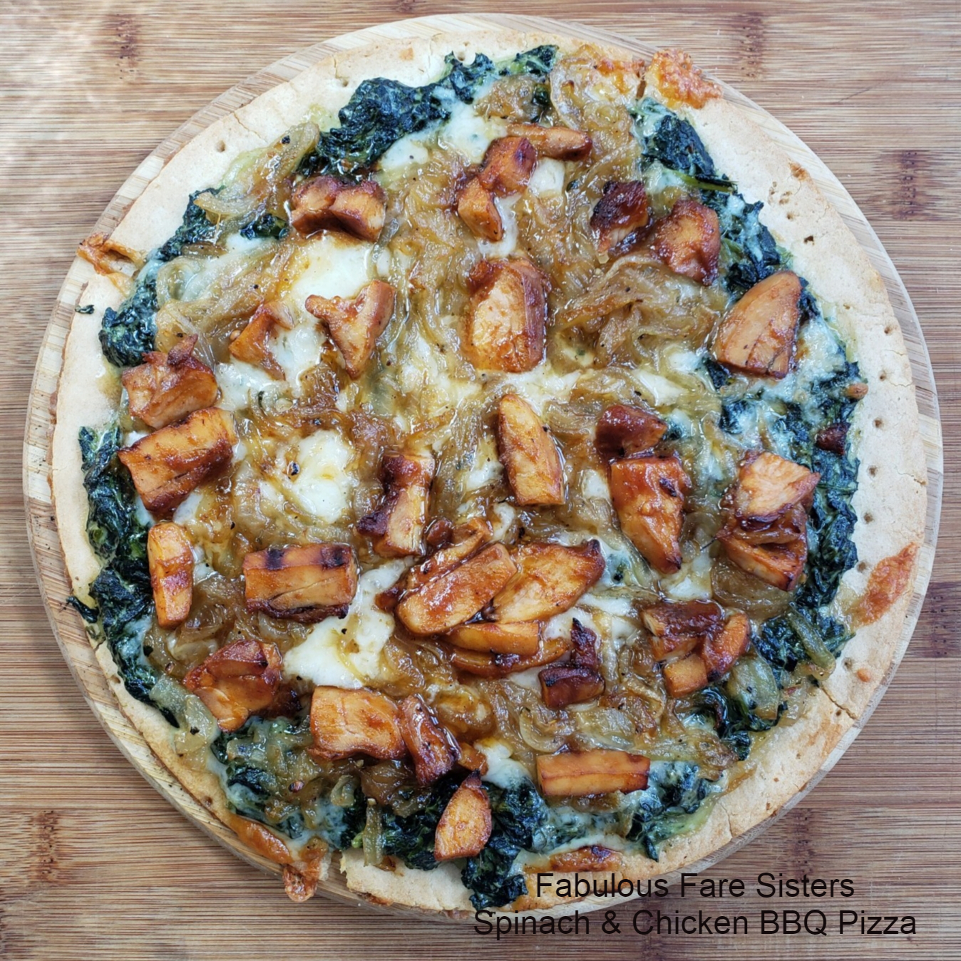 Spinach & Chicken BBQ Pizza