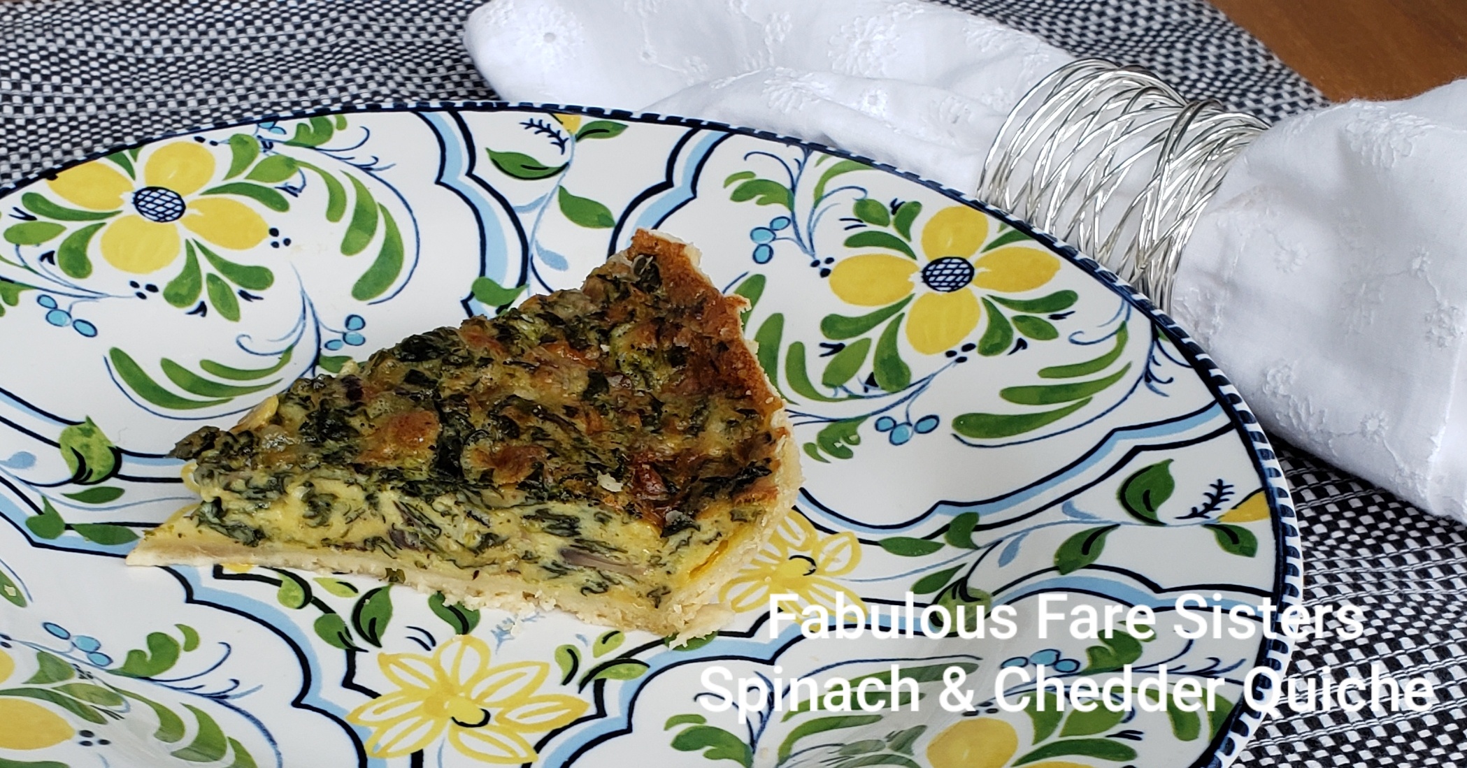Spinach & Cheddar Quiche