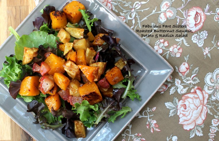 Roasted Butternut Squash, Potato & Radish Salad
